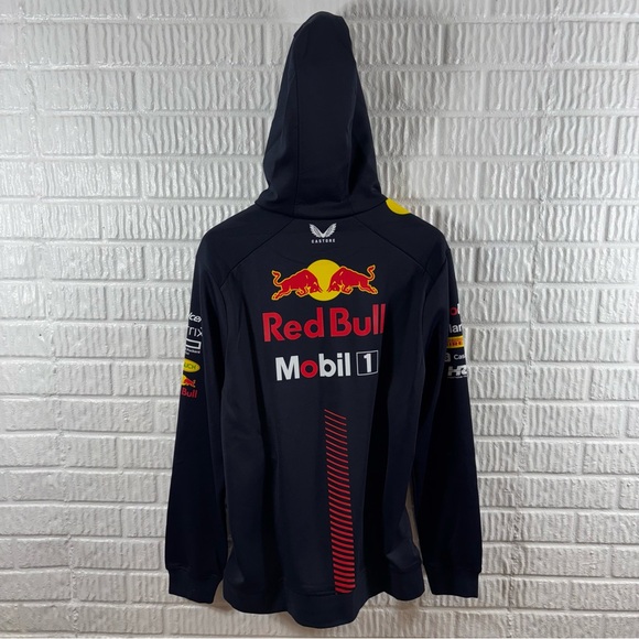 Red Bull Racing Castore 2023 Pullover Hoodie - Navy Men’s Large NWT - Picture 6 of 7